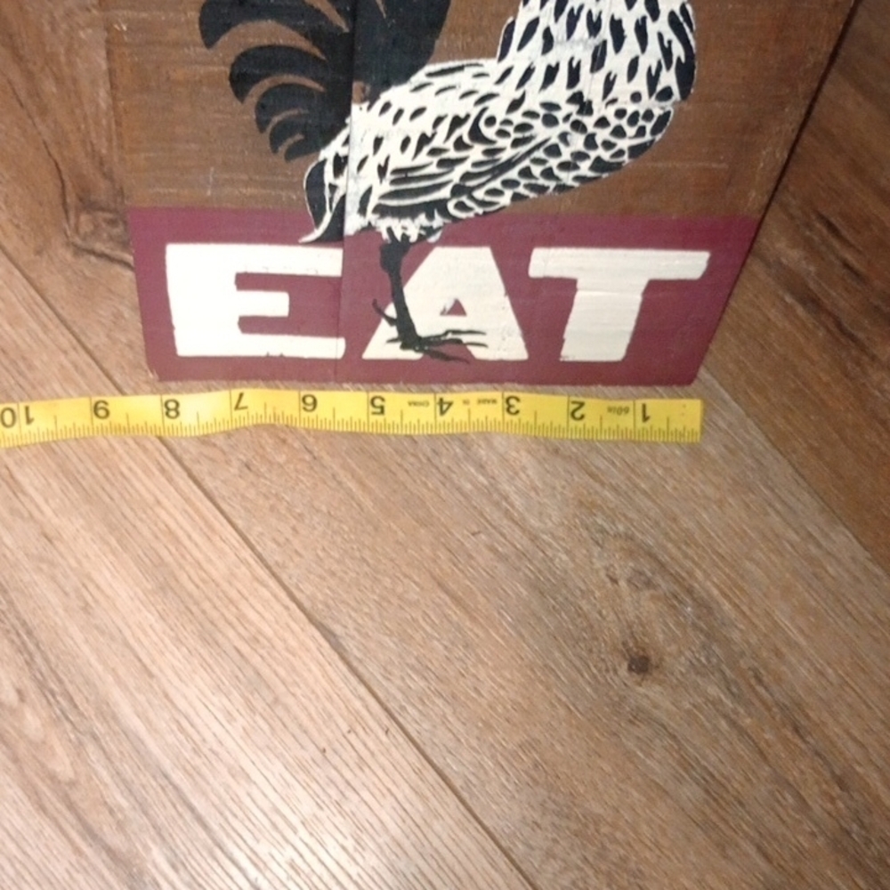 Rustic Rooster Picture Frame - Brown and Red - Picture 5 of 6